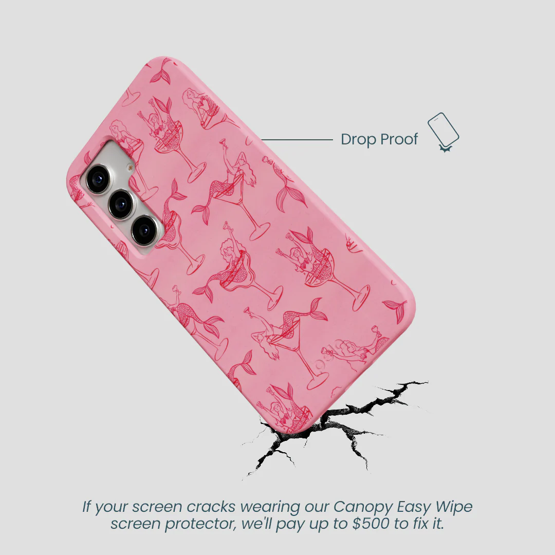 Bubblegum Pink Mermaid Cocktail Samsung Galaxy S25 Case - Image 5