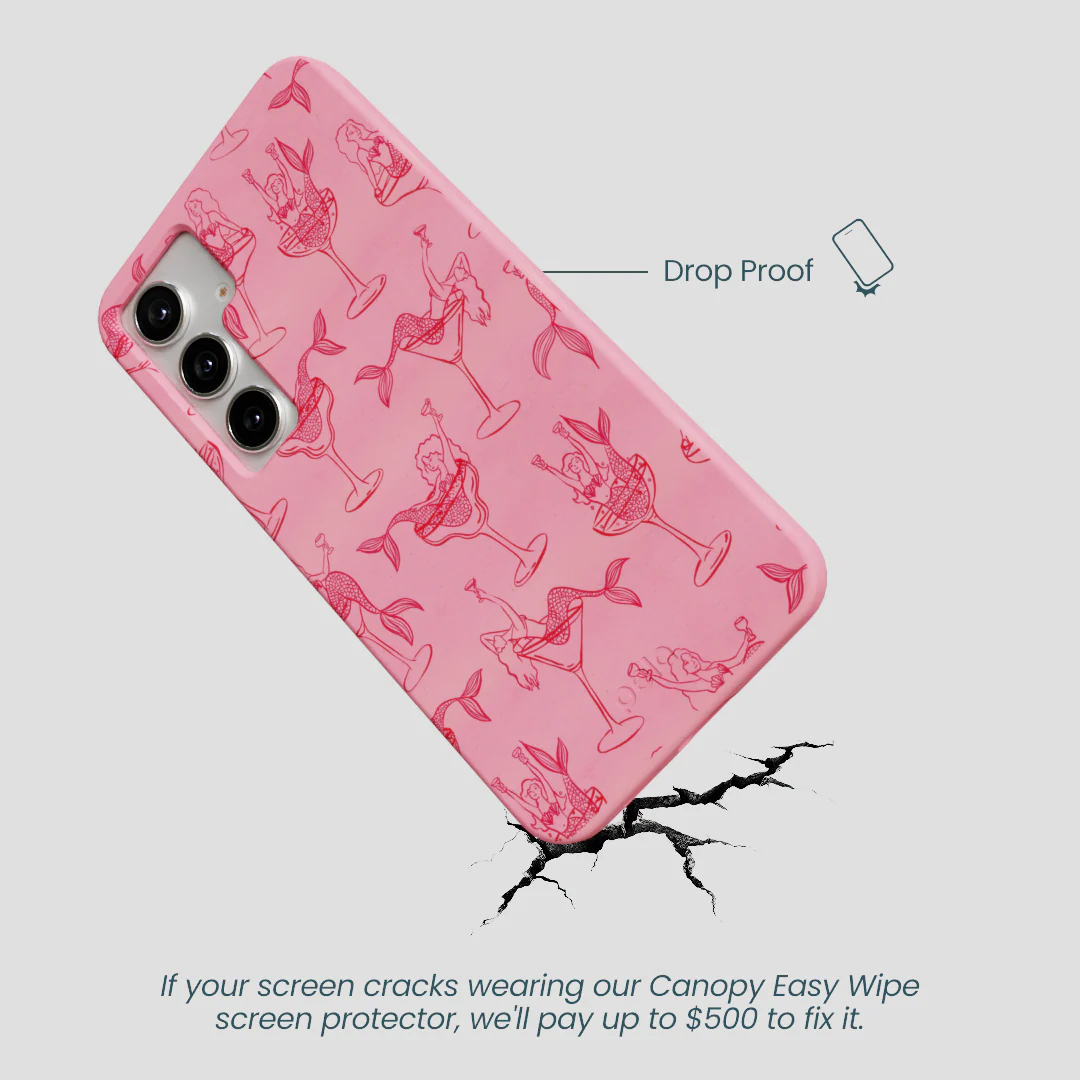 Bubblegum Pink Mermaid Cocktail Samsung Galaxy S25+(Plus) Case - Image 5