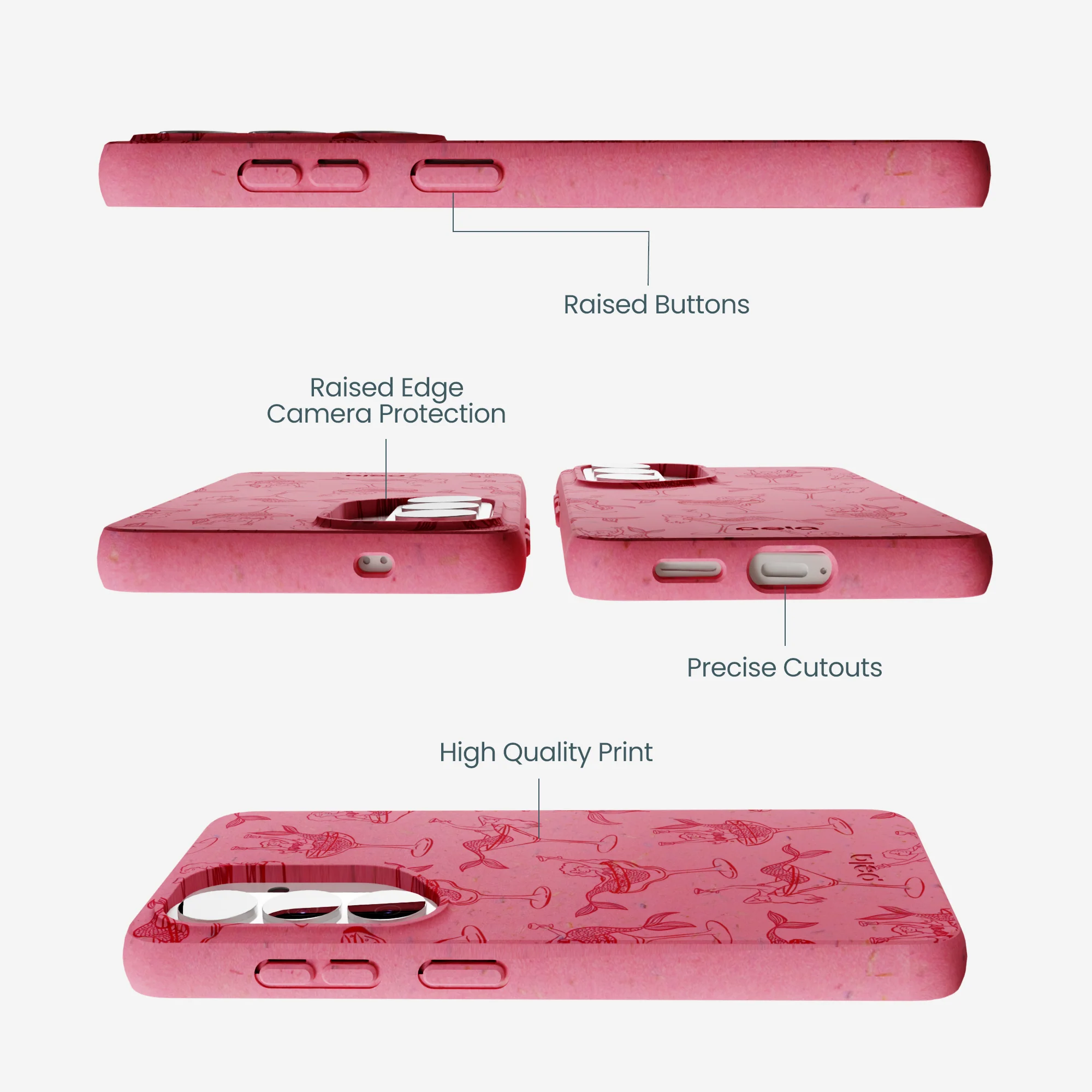 Bubblegum Pink Mermaid Cocktail Samsung Galaxy S26 Case - Image 3