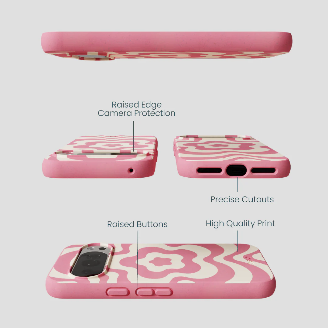 Bubblegum Pink Morning Flower Google Pixel 10/10 Pro Case - Image 2