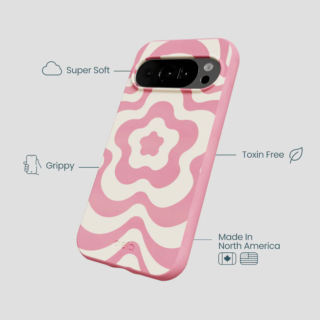 Bubblegum Pink Morning Flower Google Pixel 10/10 Pro Case - Image 3