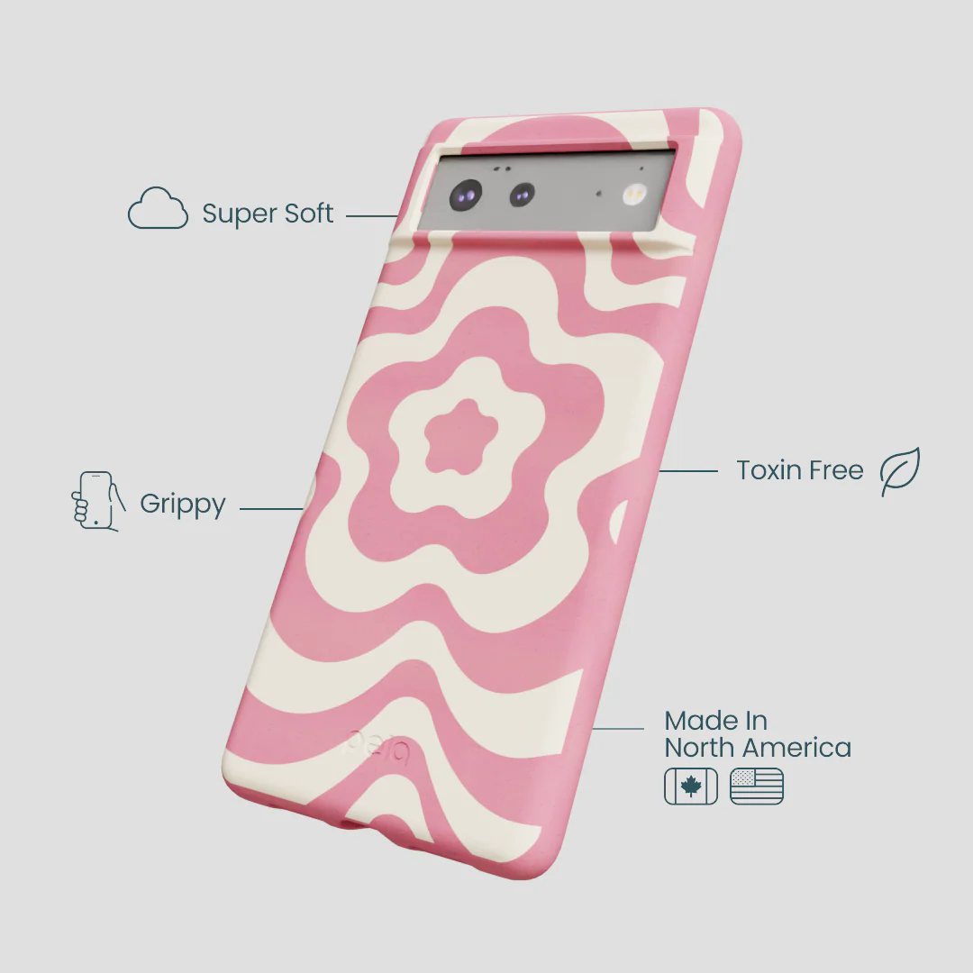 Bubblegum Pink Morning Flower Google Pixel 6a Case - Image 4