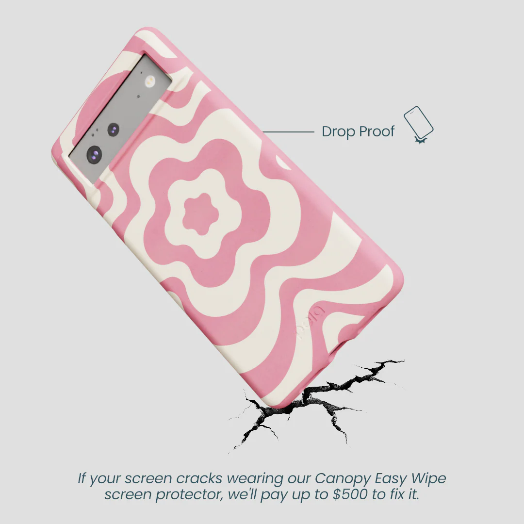 Bubblegum Pink Morning Flower Google Pixel 6a Case - Image 5