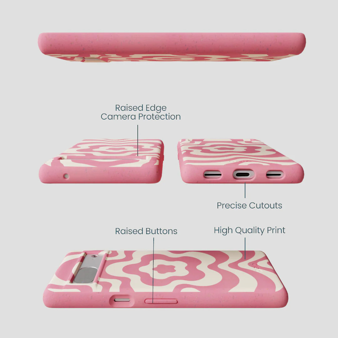 Bubblegum Pink Morning Flower Google Pixel 7 Case - Image 3