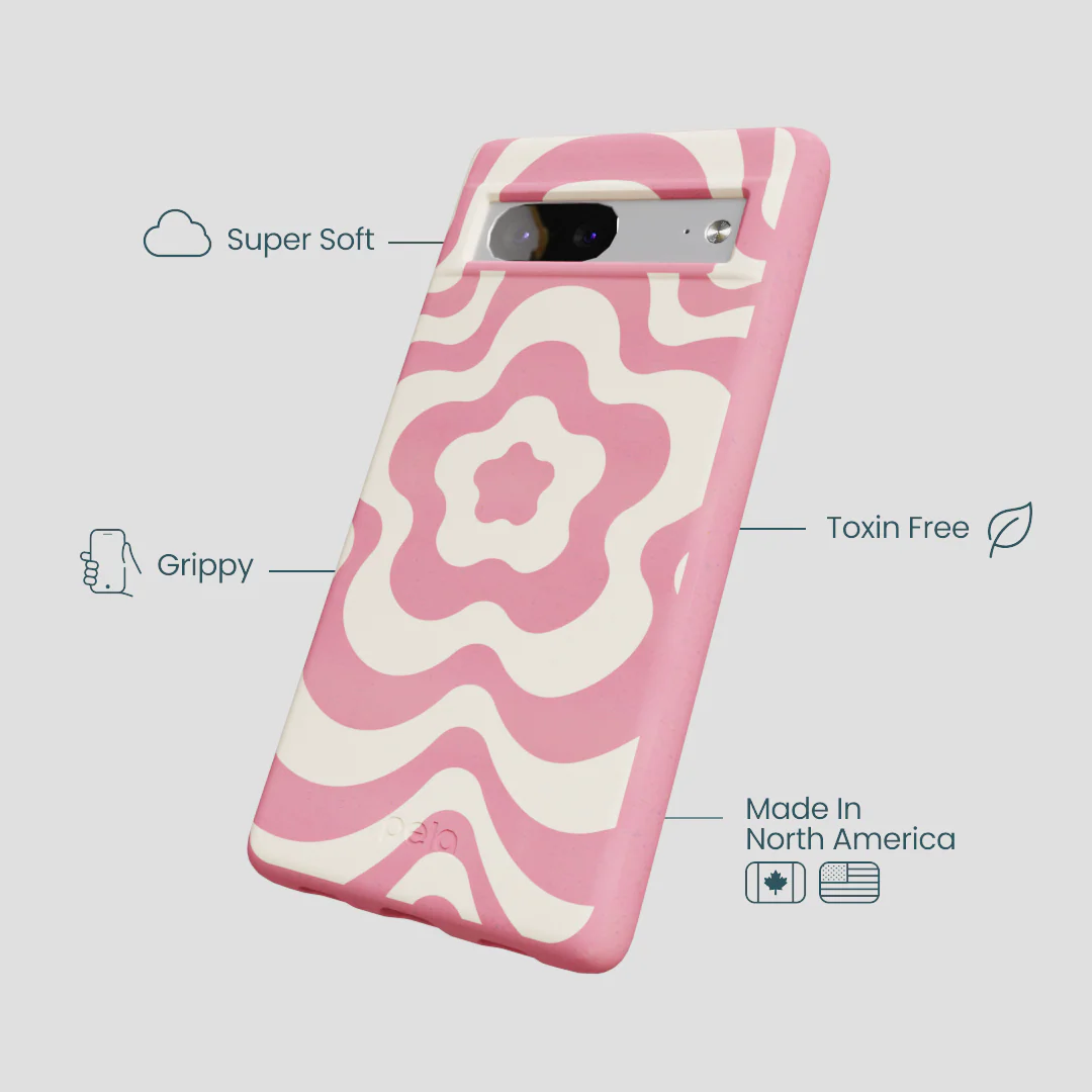 Bubblegum Pink Morning Flower Google Pixel 7 Case - Image 4