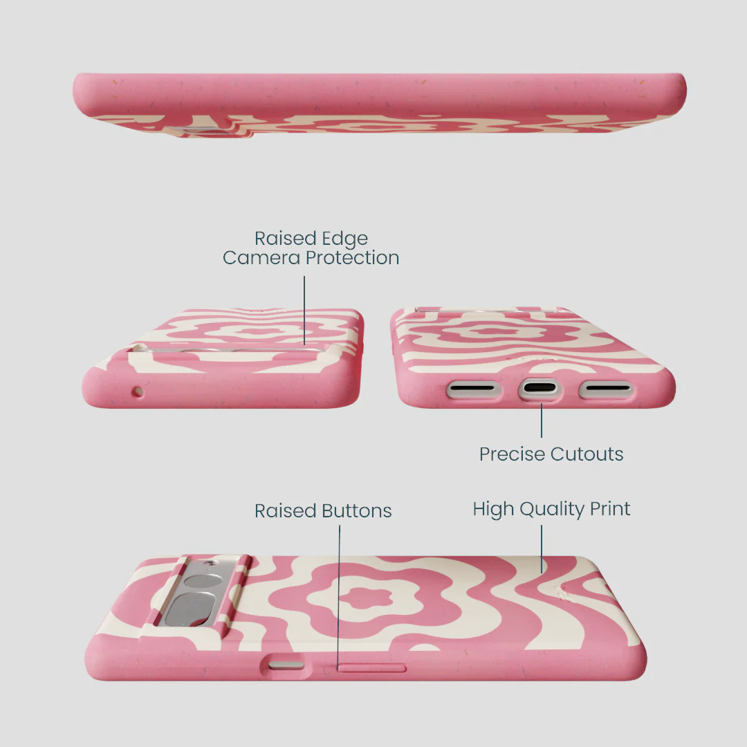 Bubblegum Pink Morning Flower Google Pixel 7 Pro Case - Image 2