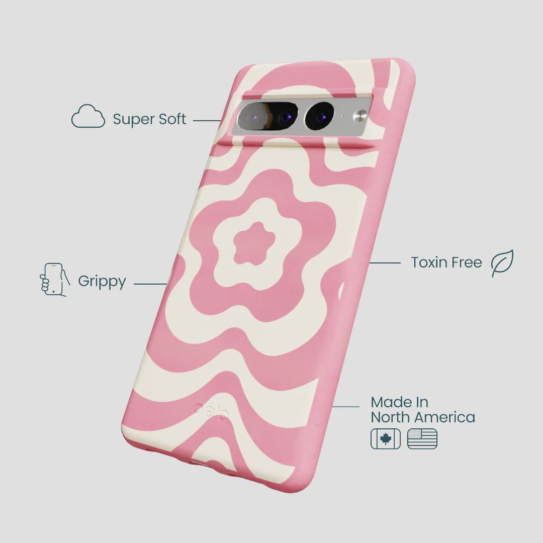 Bubblegum Pink Morning Flower Google Pixel 7 Pro Case - Image 3