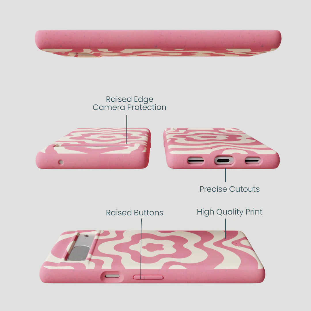 Bubblegum Pink Morning Flower Google Pixel 7a Case - Image 2