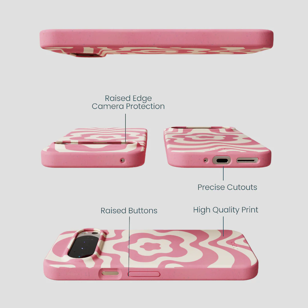 Bubblegum Pink Morning Flower Google Pixel 9/9 Pro Case - Image 2