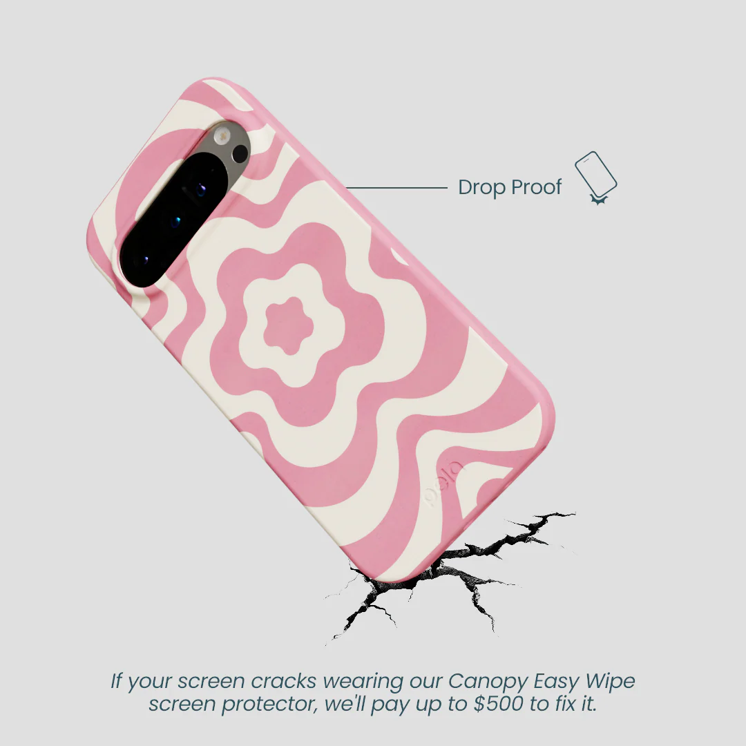 Bubblegum Pink Morning Flower Google Pixel 9/9 Pro Case - Image 4