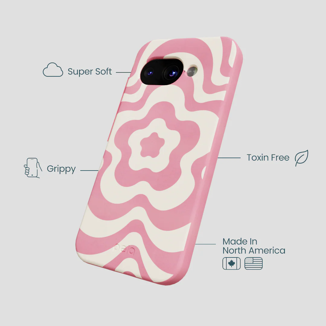 Bubblegum Pink Morning Flower Google Pixel 9a Case - Image 3