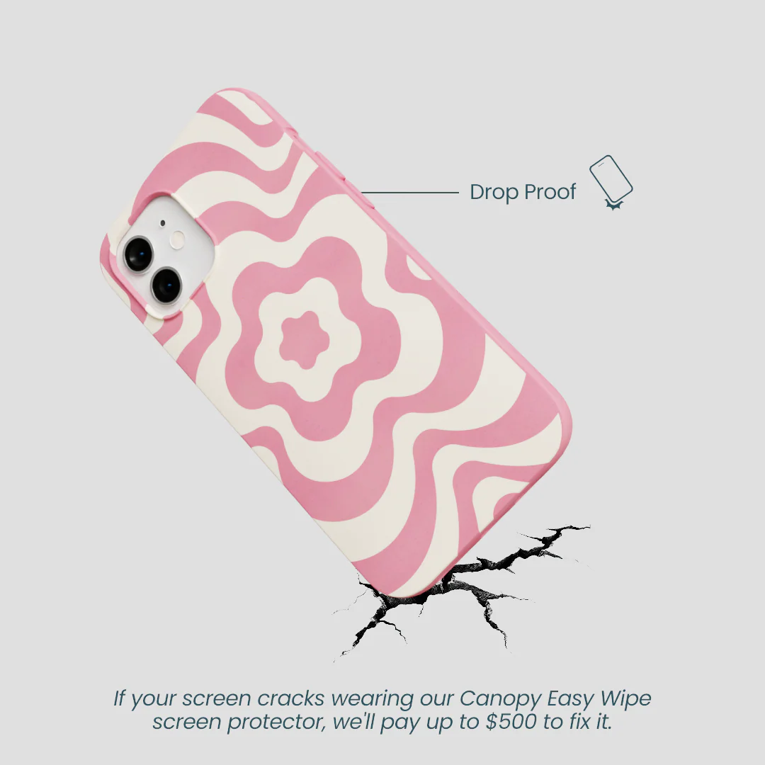 Bubblegum Pink Morning Flower iPhone 12/ iPhone 12 Pro Case - Image 5