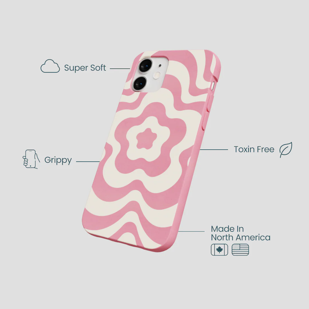 Bubblegum Pink Morning Flower iPhone 12 Mini Case - Image 4
