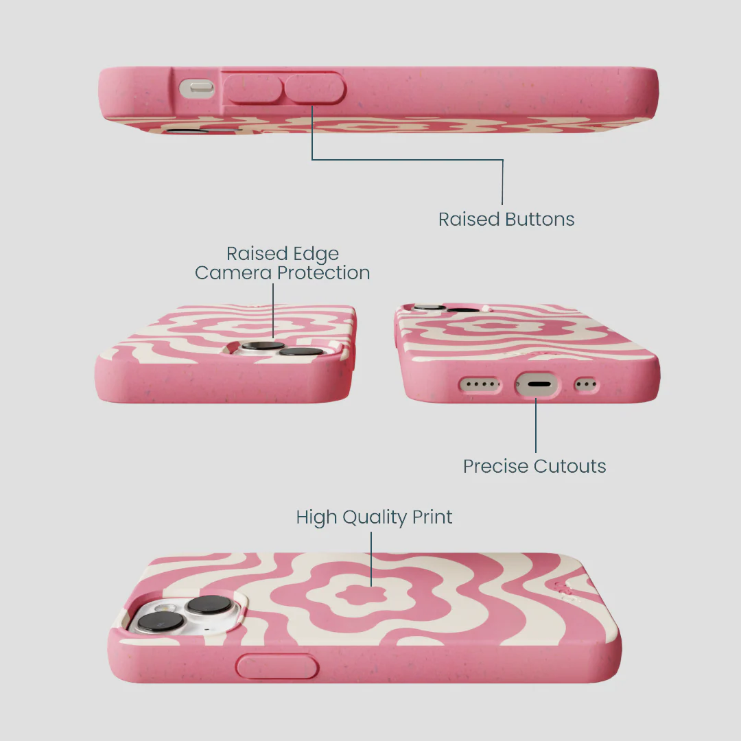 Bubblegum Pink Morning Flower iPhone 13 Case - Image 3