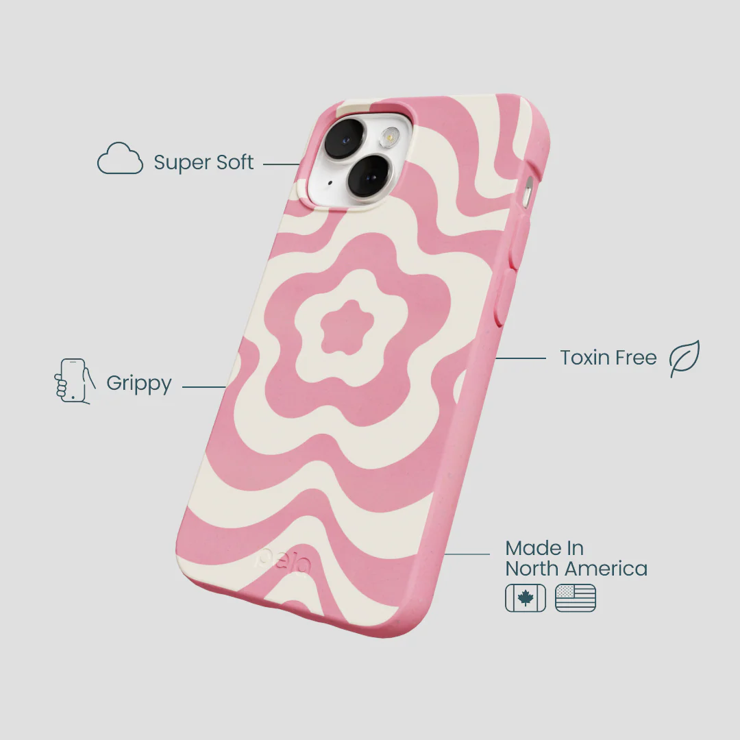 Bubblegum Pink Morning Flower iPhone 13 Case - Image 4