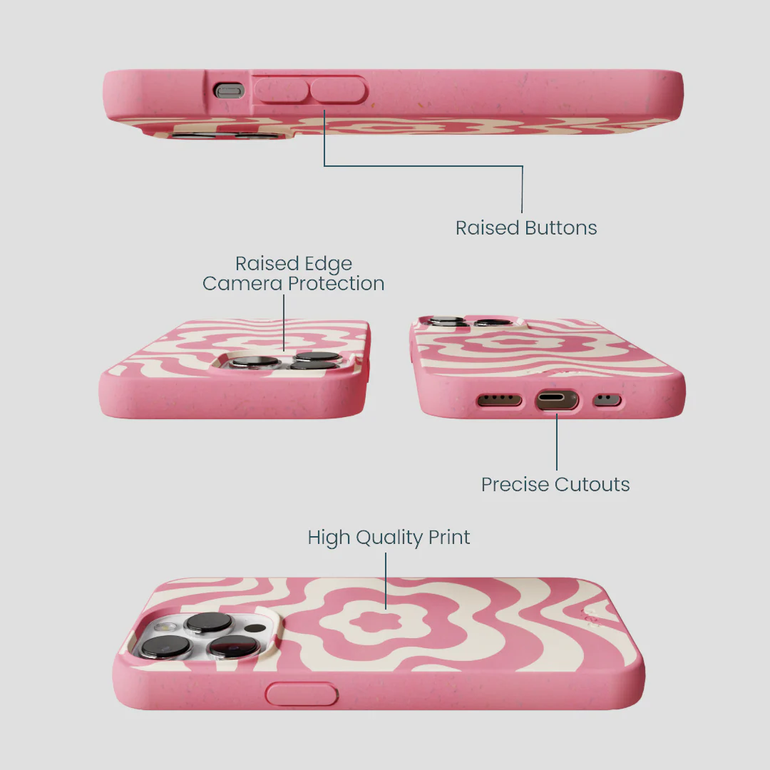 Bubblegum Pink Morning Flower iPhone 13 Pro Case - Image 3