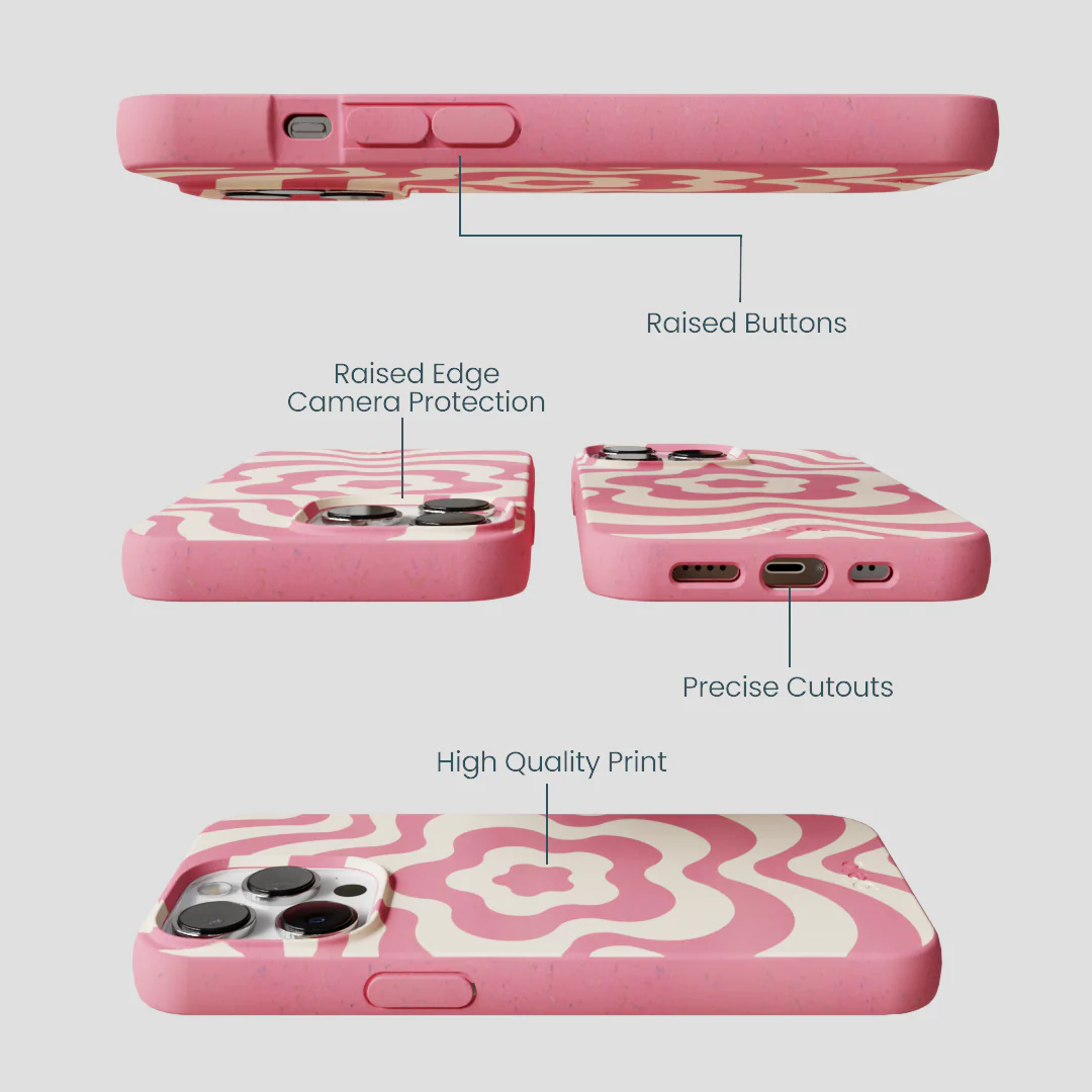 Bubblegum Pink Morning Flower iPhone 13 Pro Max Case - Image 3
