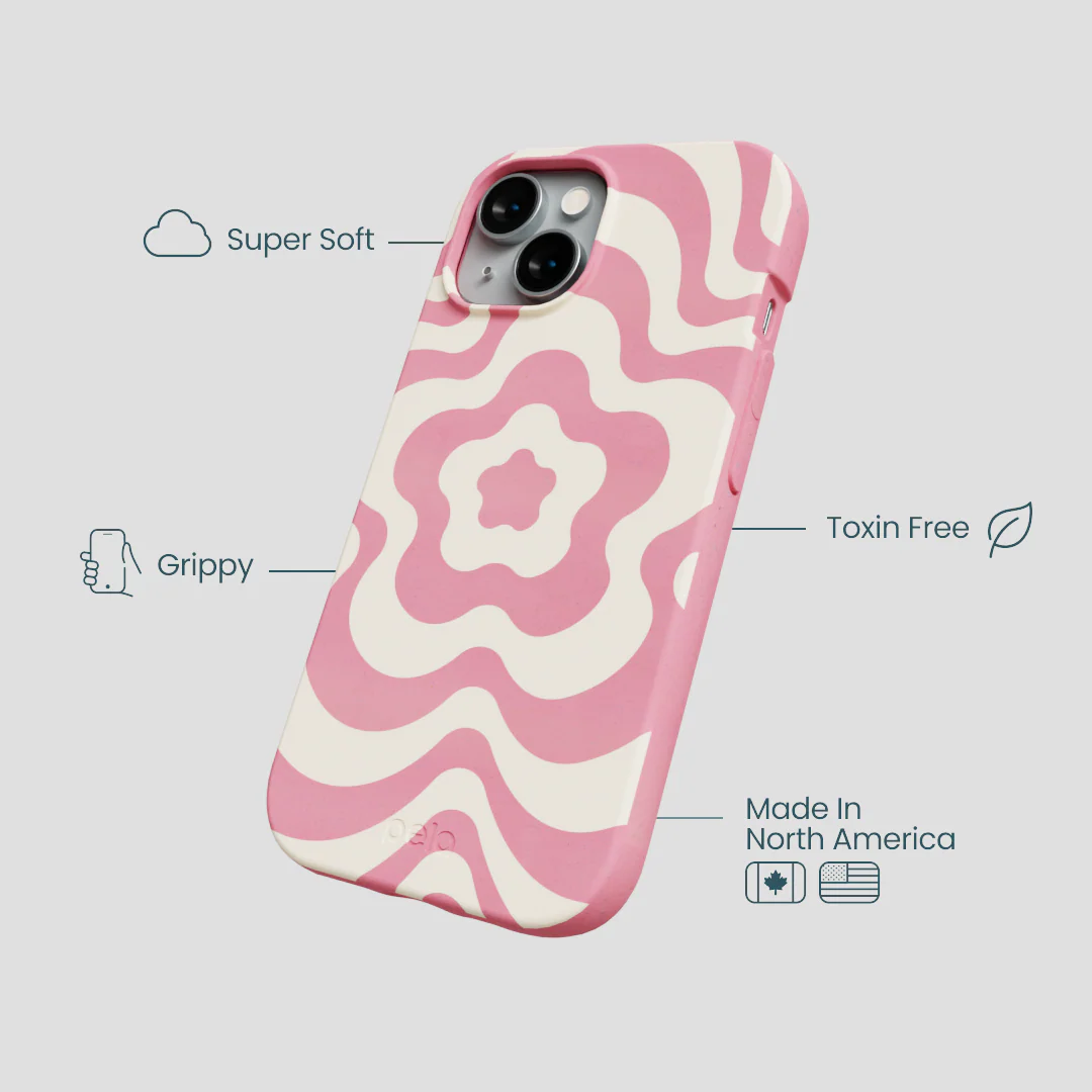 Bubblegum Pink Morning Flower iPhone 14 Case - Image 4