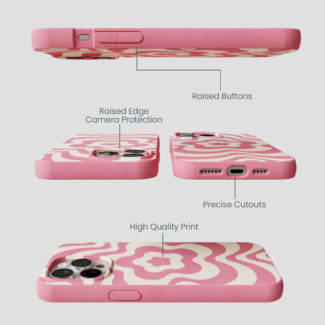 Bubblegum Pink Morning Flower iPhone 14 Pro Max Case - Image 3