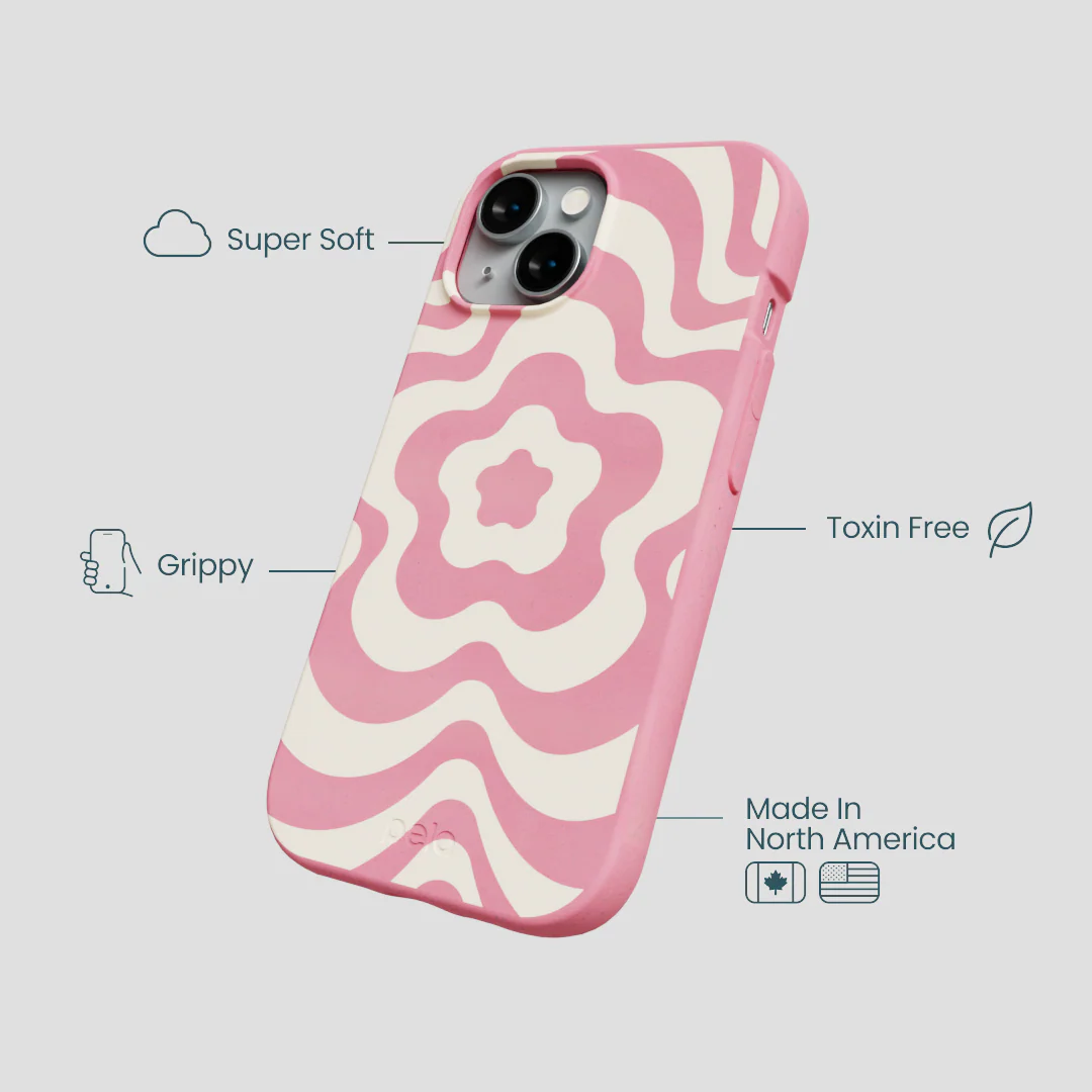 Bubblegum Pink Morning Flower iPhone 15 Case - Image 4