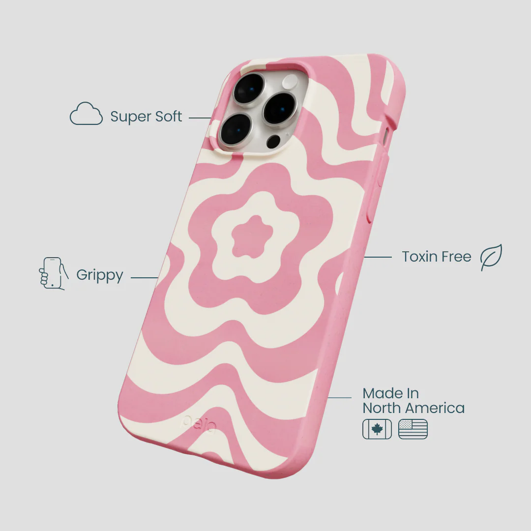 Bubblegum Pink Morning Flower iPhone 15 Pro Max Case - Image 4