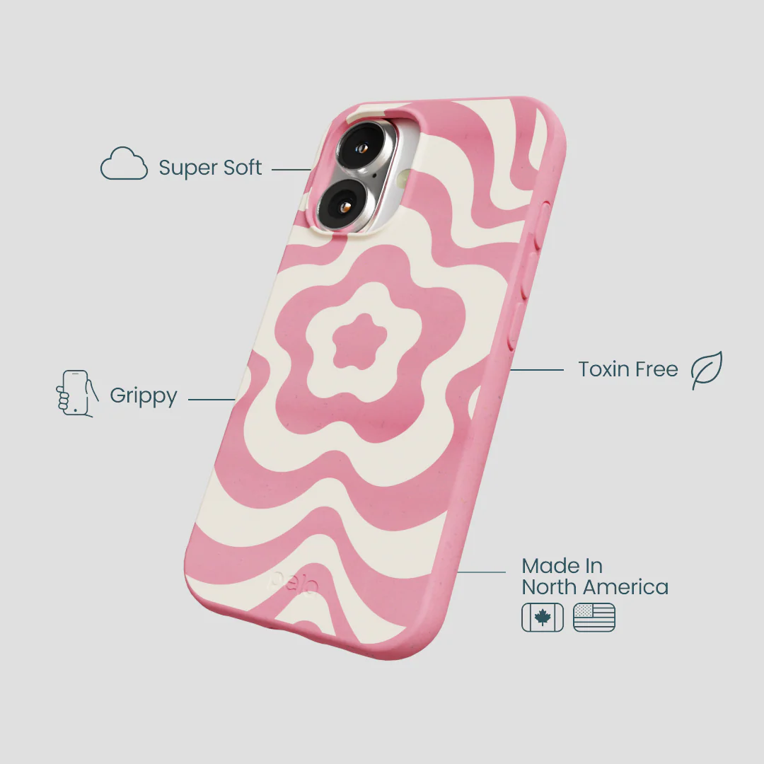 Bubblegum Pink Morning Flower iPhone 16 Case - Image 3