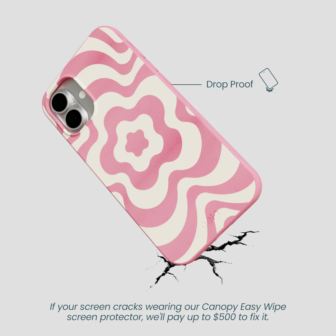 Bubblegum Pink Morning Flower iPhone 16 Plus Case - Image 4