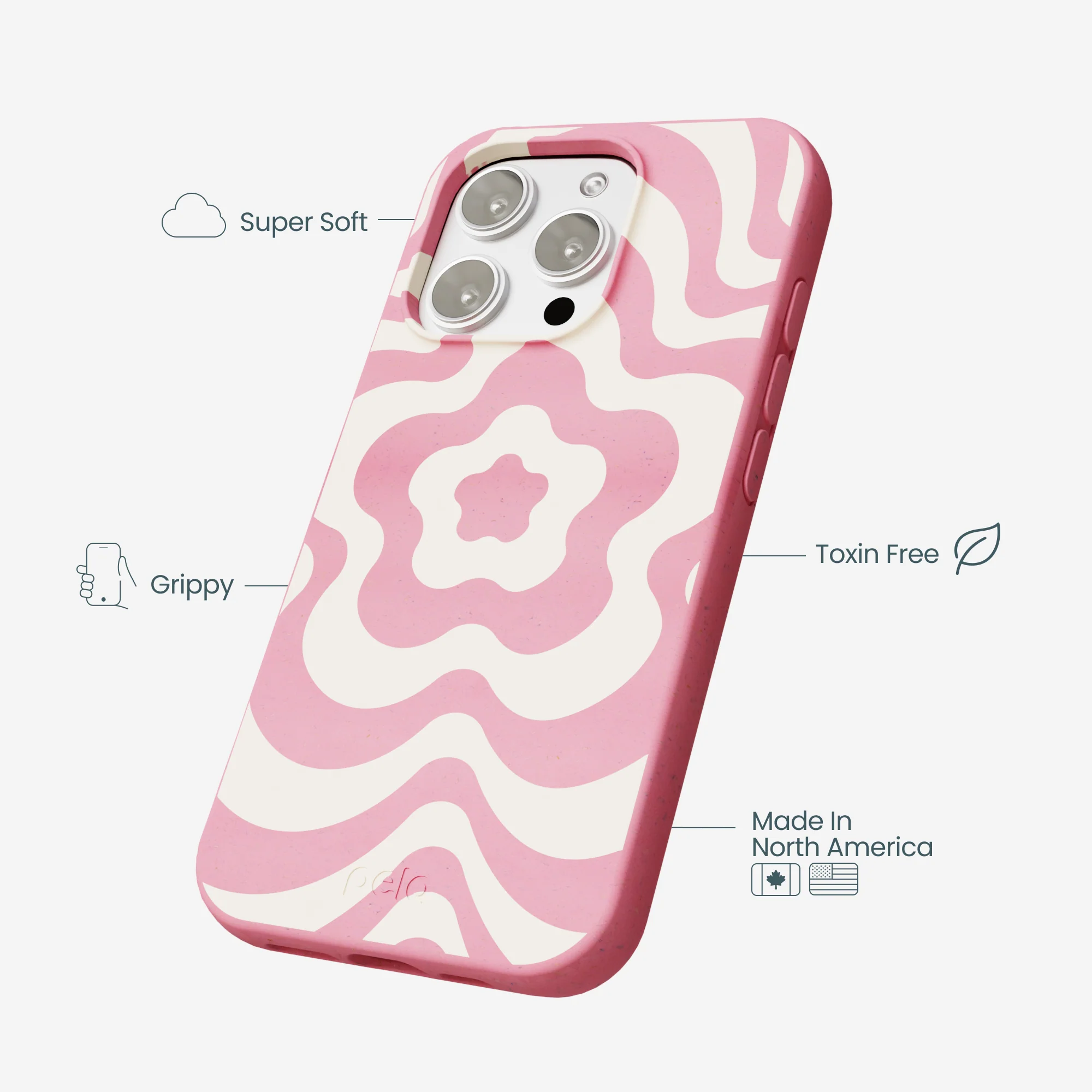 Bubblegum Pink Morning Flower iPhone 16 Pro Max Case - Image 3
