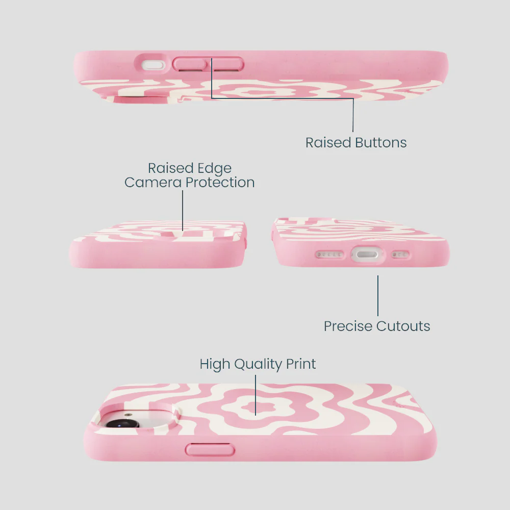 Bubblegum Pink Morning Flower iPhone 16e/17e Case - Image 2