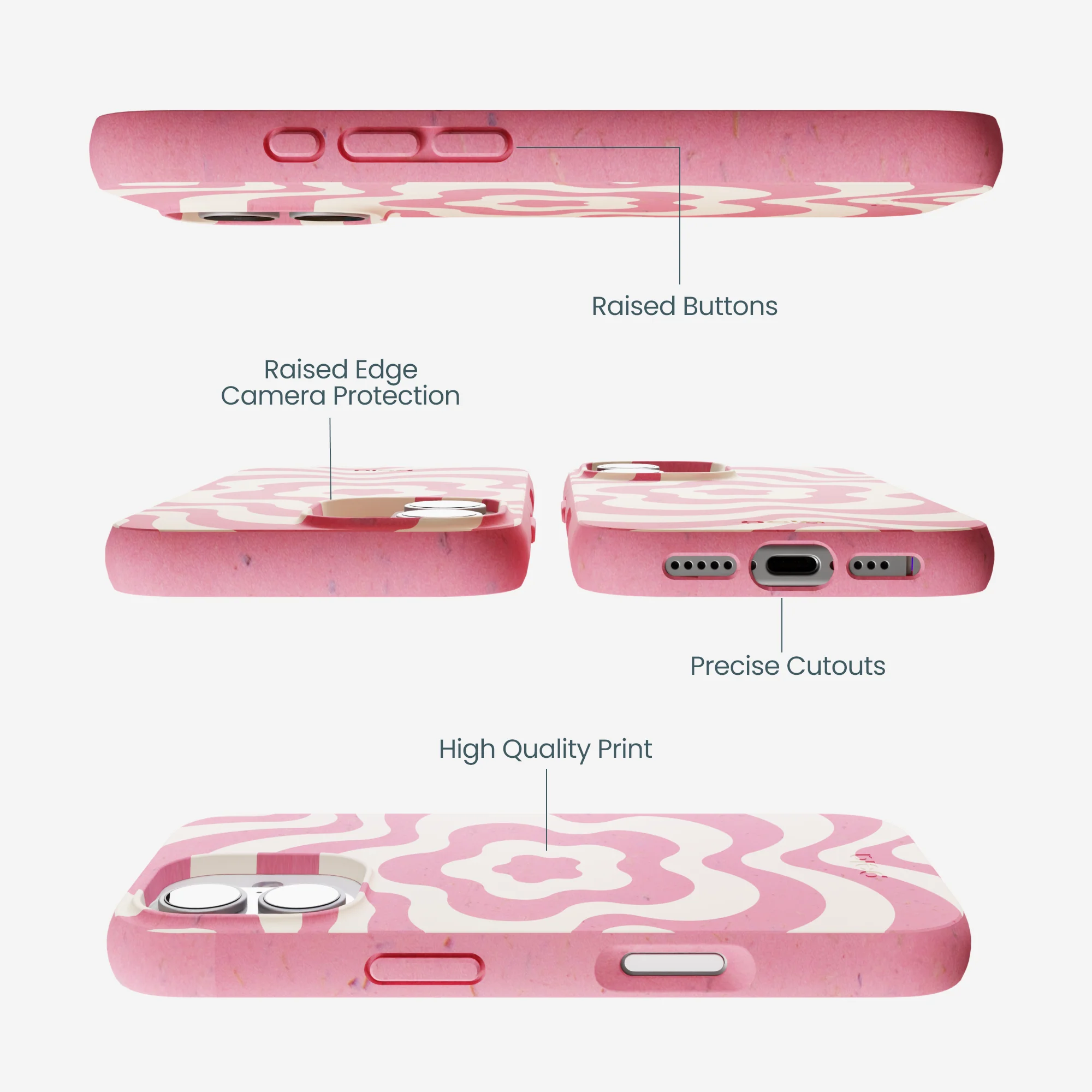 Bubblegum Pink Morning Flower iPhone 17 Case - Image 2