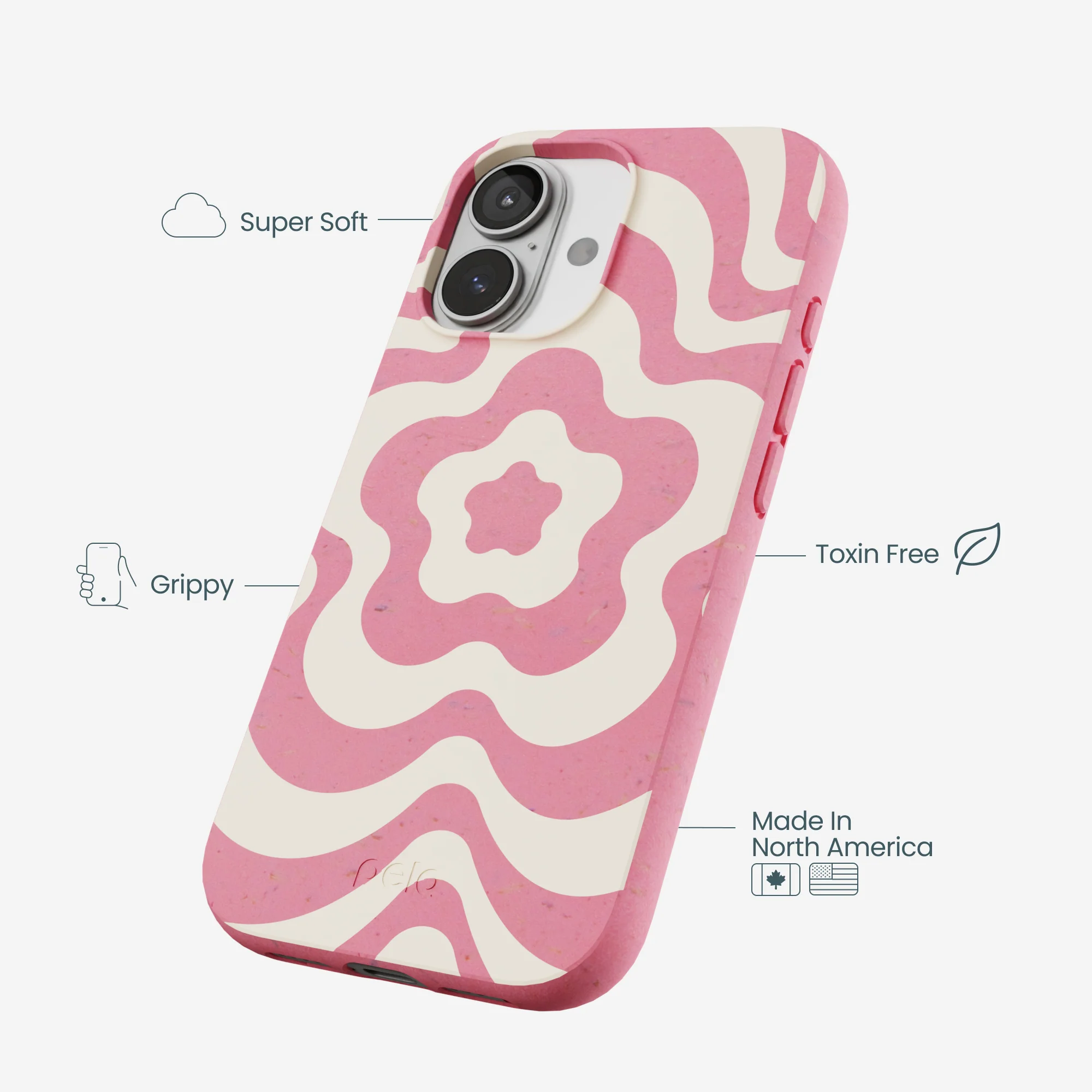 Bubblegum Pink Morning Flower iPhone 17 Case - Image 3