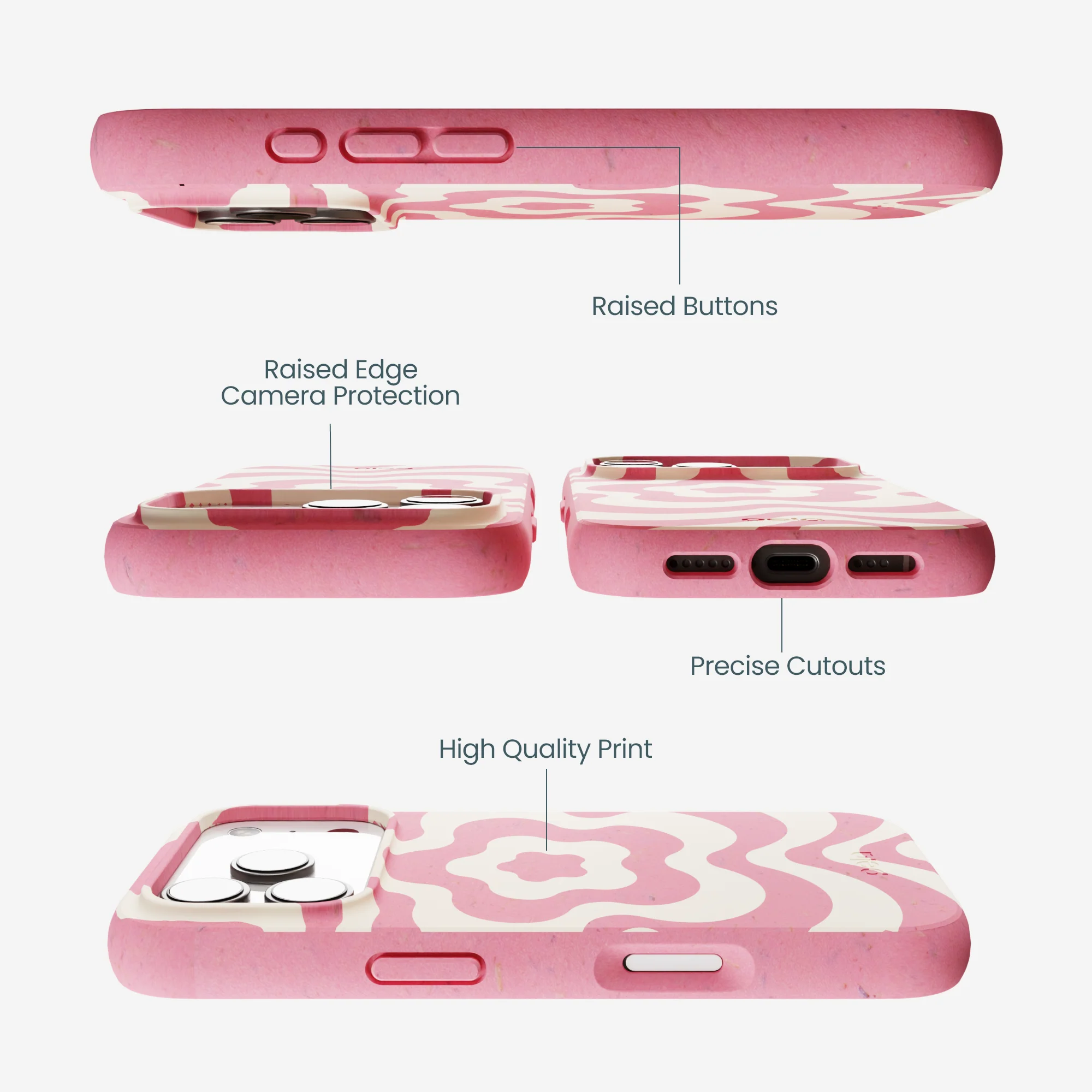 Bubblegum Pink Morning Flower iPhone 17 Pro Case - Image 2