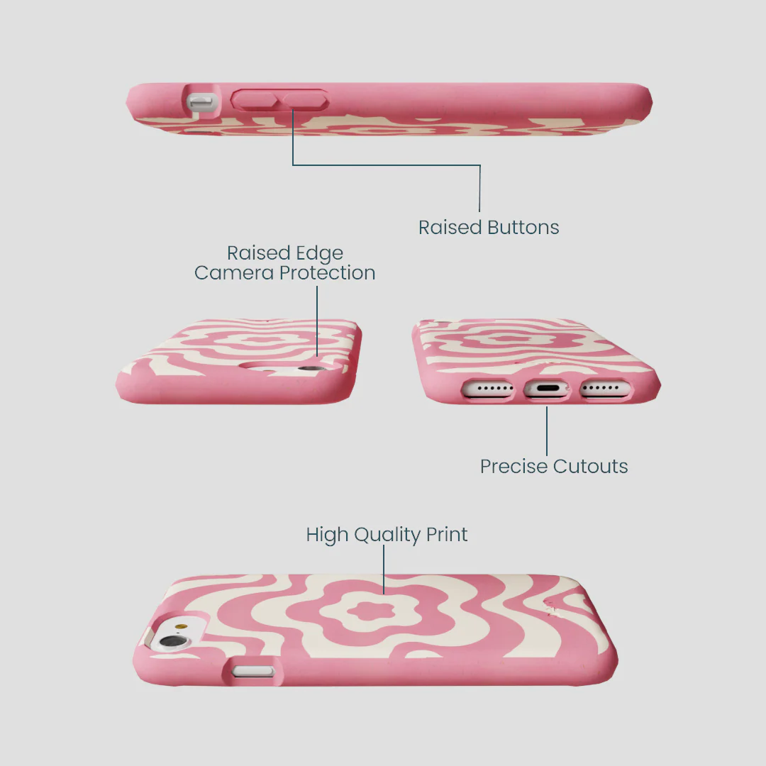 Bubblegum Pink Morning Flower iPhone 6/6s/7/8/SE Case - Image 3