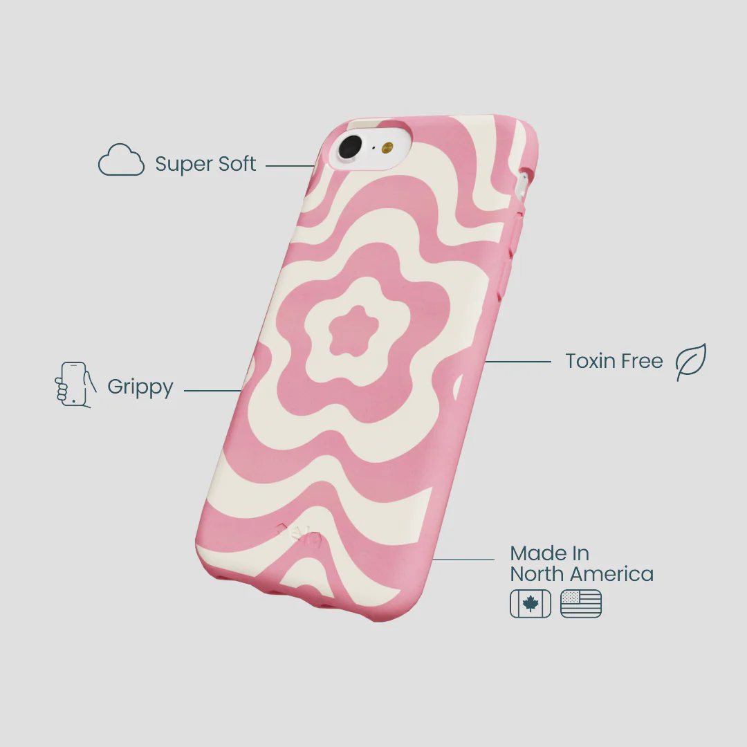 Bubblegum Pink Morning Flower iPhone 6/6s/7/8/SE Case - Image 4