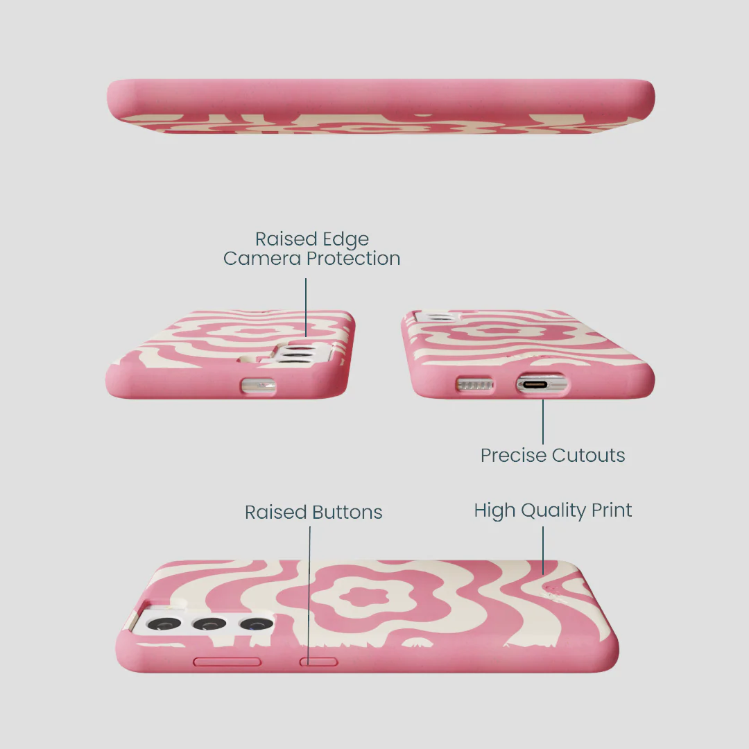 Bubblegum Pink Morning Flower Samsung Galaxy S21 Case - Image 2