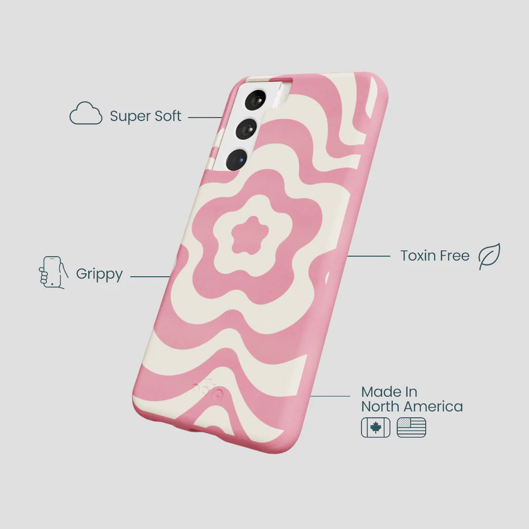 Bubblegum Pink Morning Flower Samsung Galaxy S21 Case - Image 3