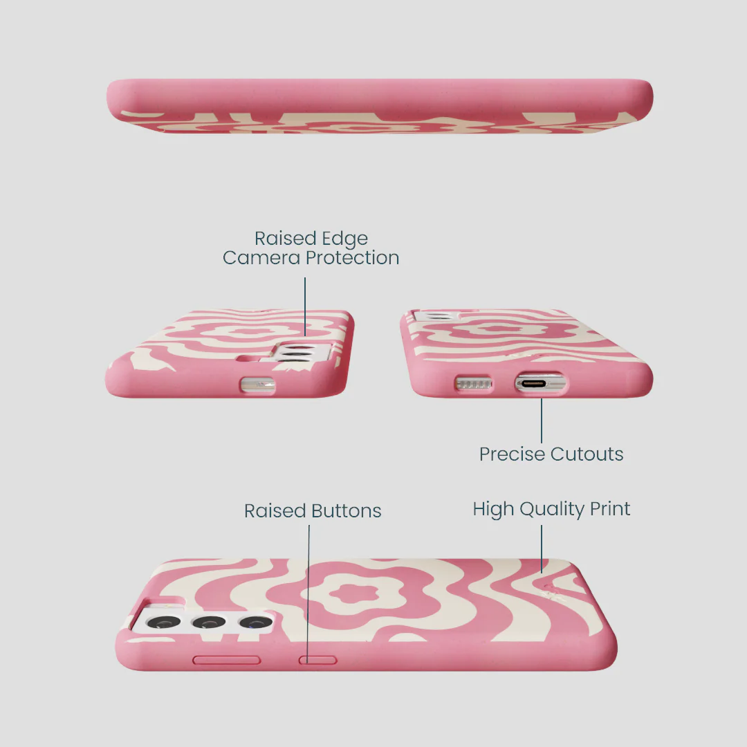 Bubblegum Pink Morning Flower Samsung Galaxy S22 Case - Image 2
