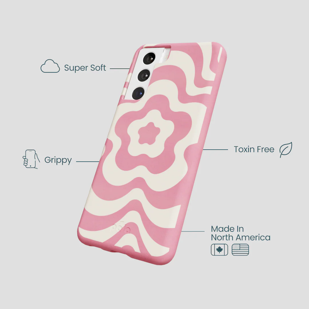 Bubblegum Pink Morning Flower Samsung Galaxy S22 Case - Image 3