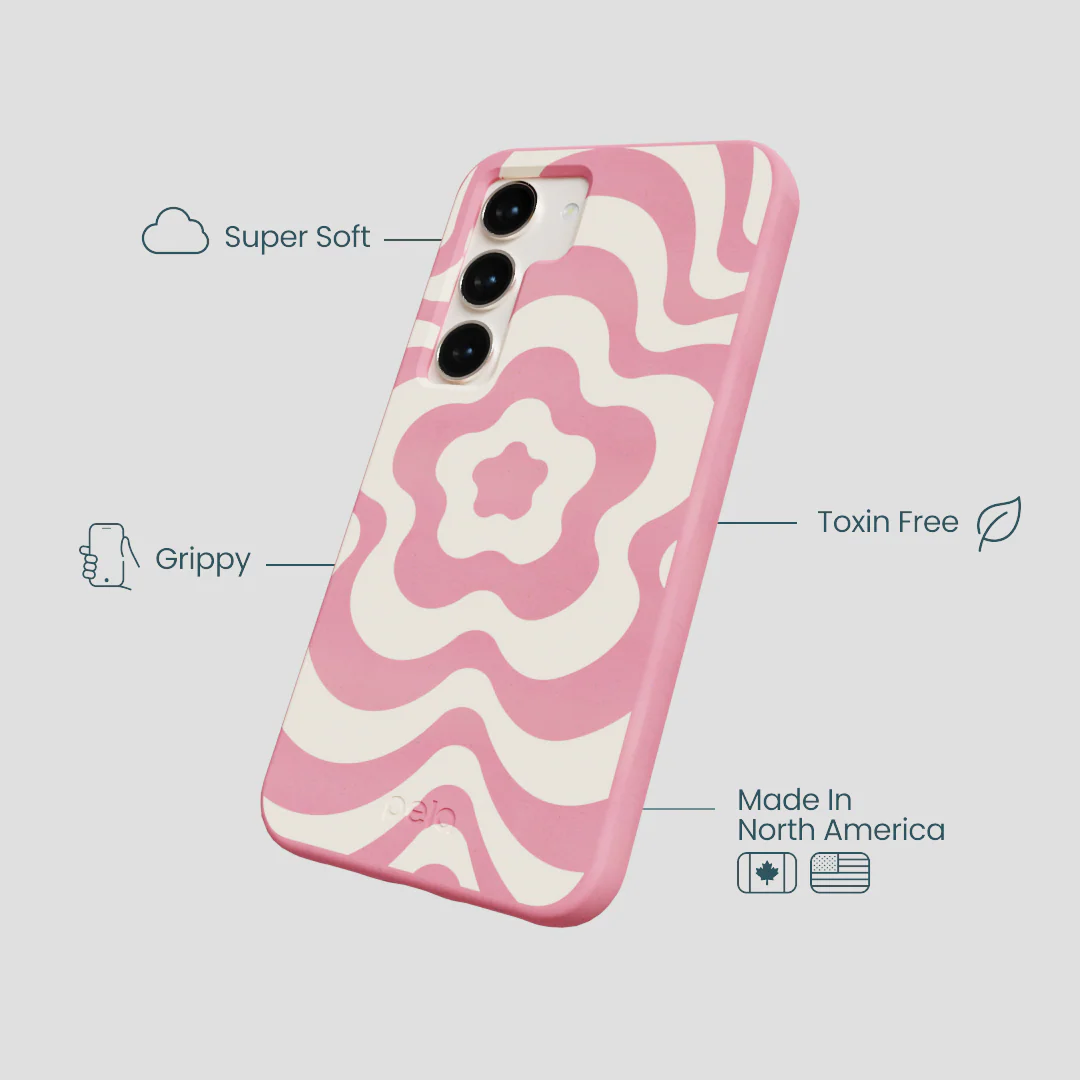 Bubblegum Pink Morning Flower Samsung Galaxy S23 Case - Image 3