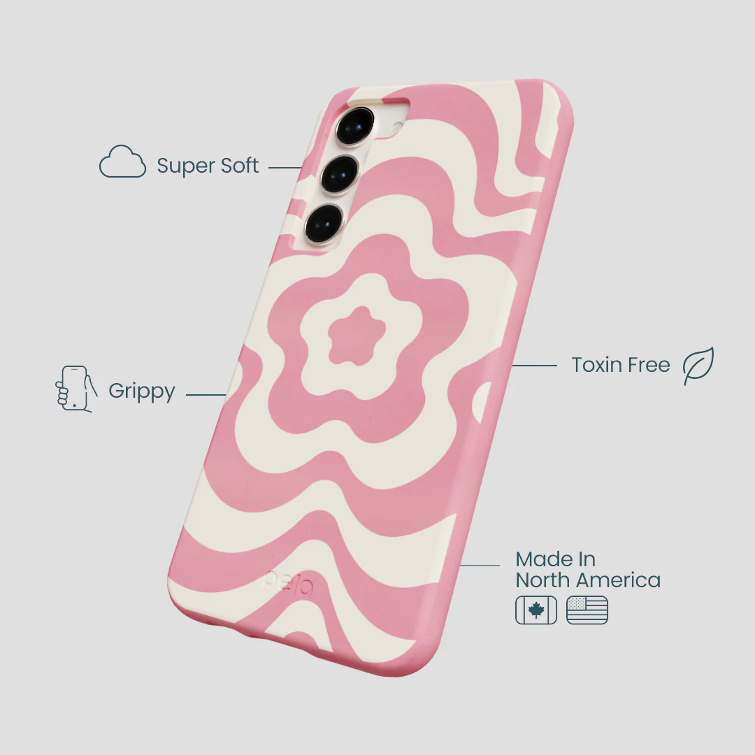 Bubblegum Pink Morning Flower Samsung Galaxy S23+(Plus) Case - Image 3