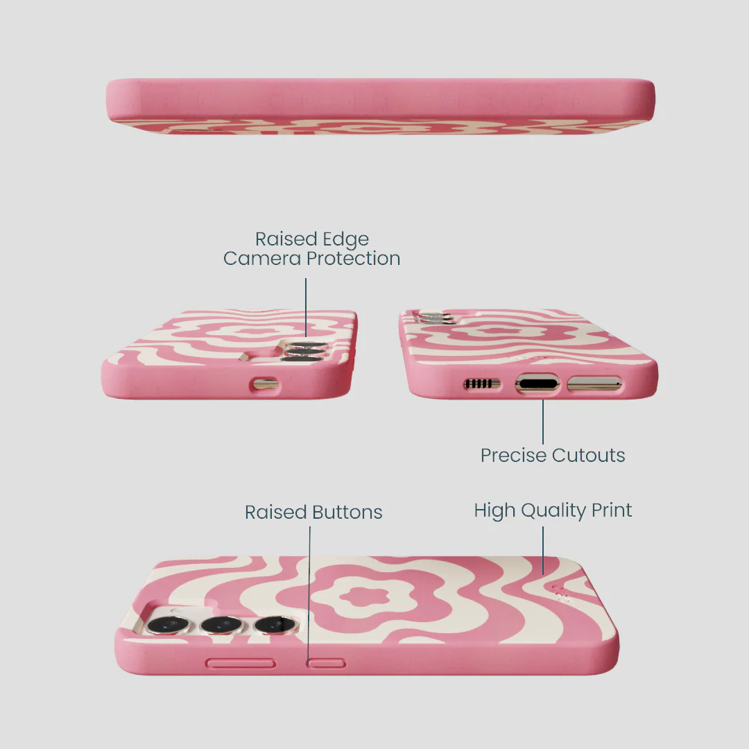 Bubblegum Pink Morning Flower Samsung Galaxy S24 Case - Image 3