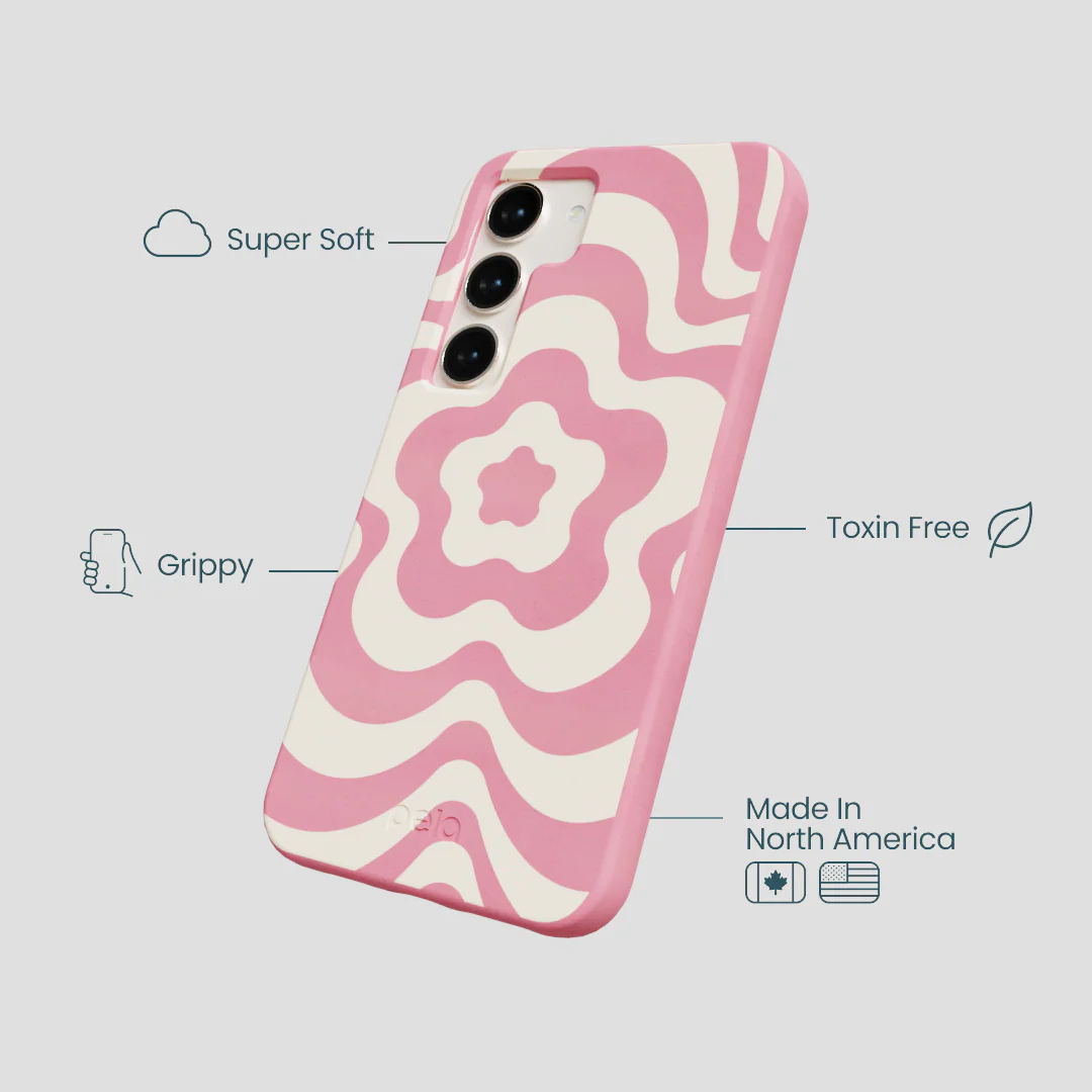 Bubblegum Pink Morning Flower Samsung Galaxy S24 Case - Image 4