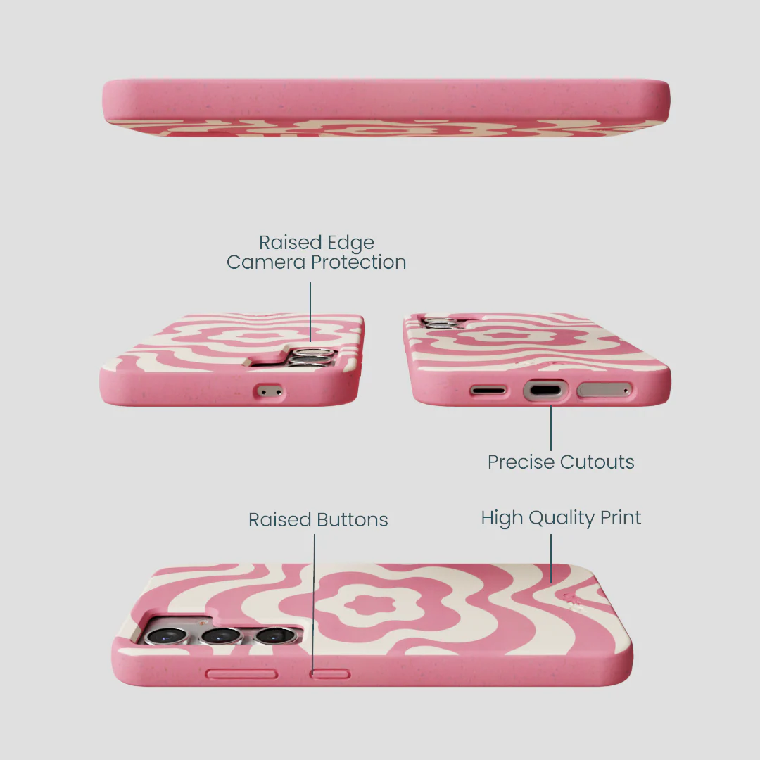 Bubblegum Pink Morning Flower Samsung Galaxy S25 Case - Image 2