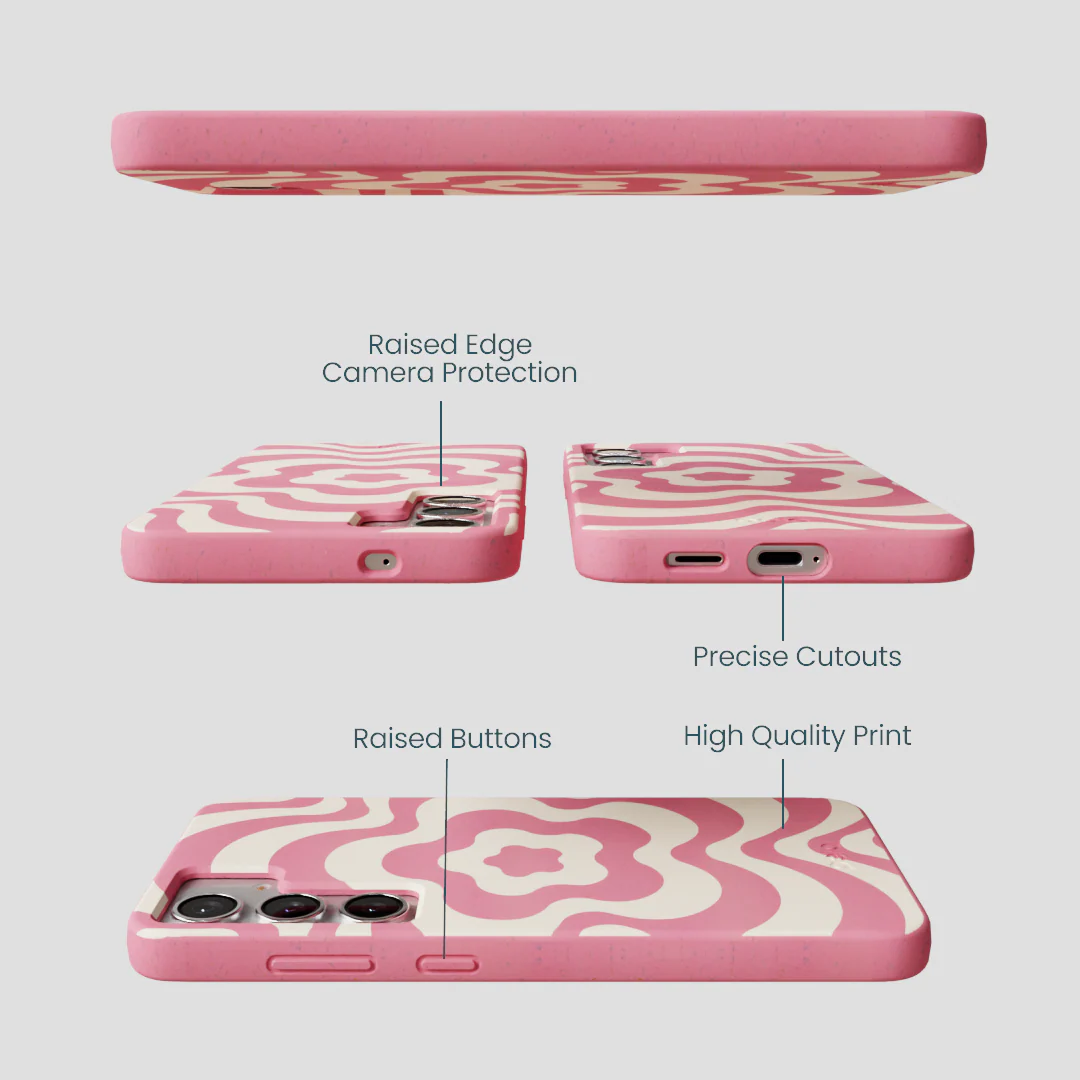 Bubblegum Pink Morning Flower Samsung Galaxy S25+(Plus) Case - Image 2