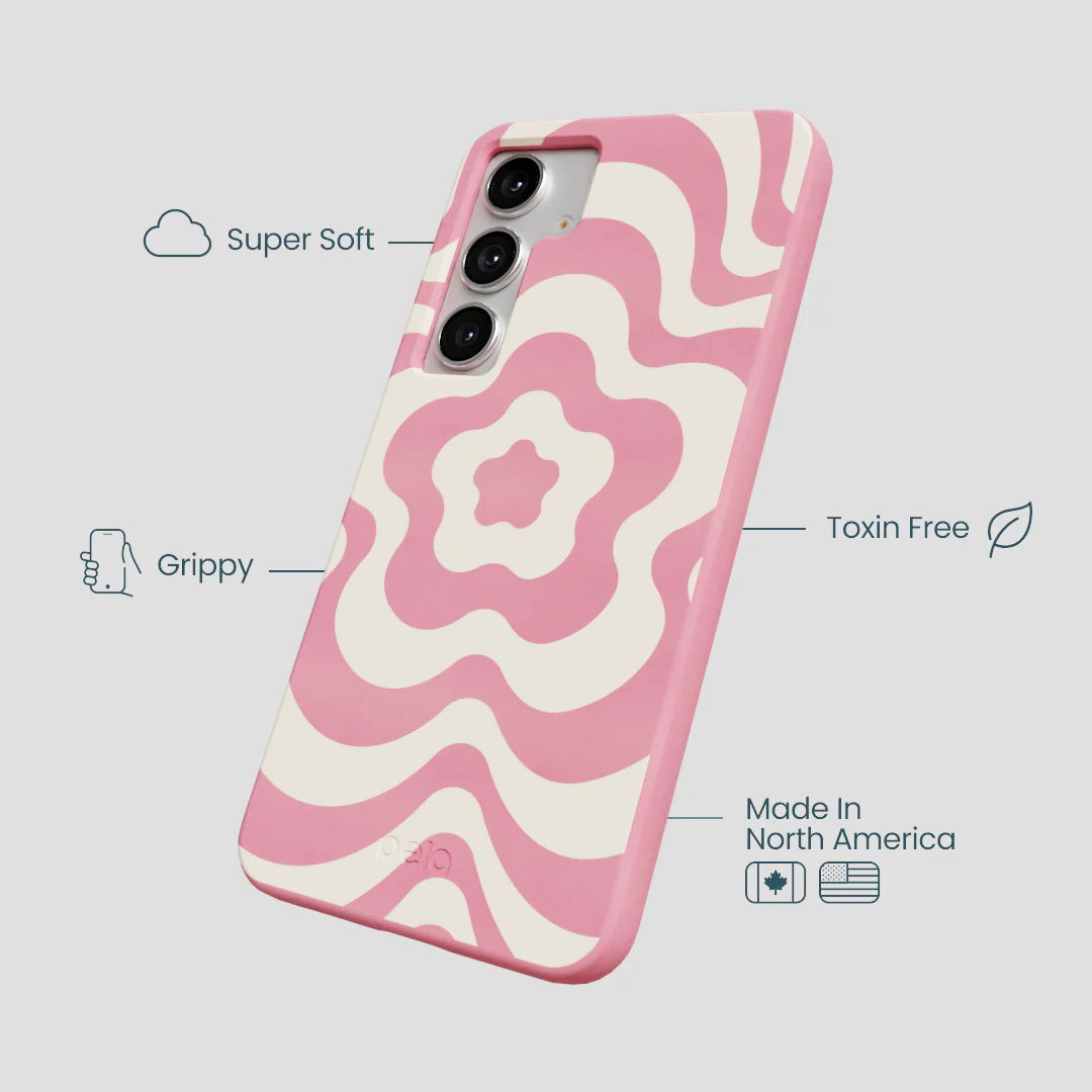 Bubblegum Pink Morning Flower Samsung Galaxy S25+(Plus) Case - Image 3