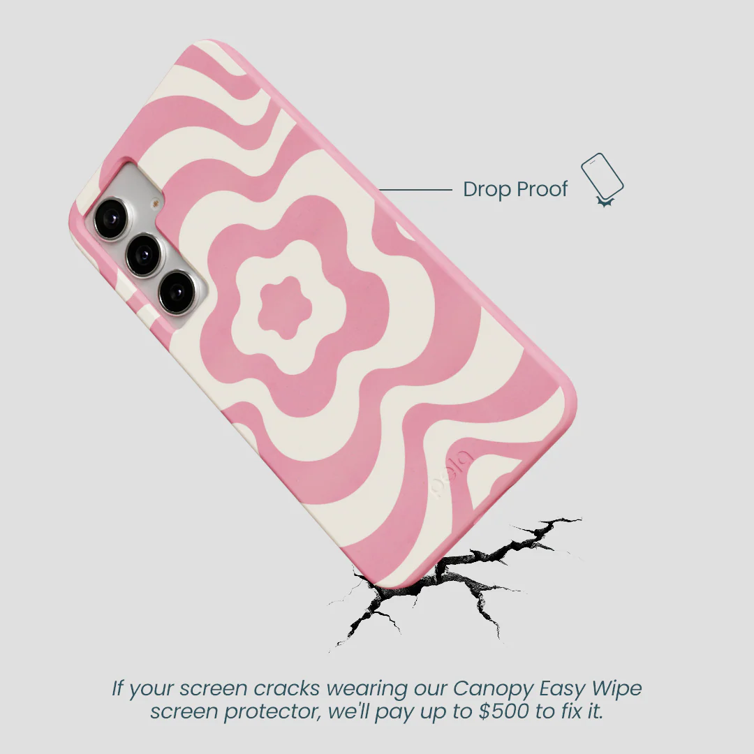 Bubblegum Pink Morning Flower Samsung Galaxy S25+(Plus) Case - Image 4