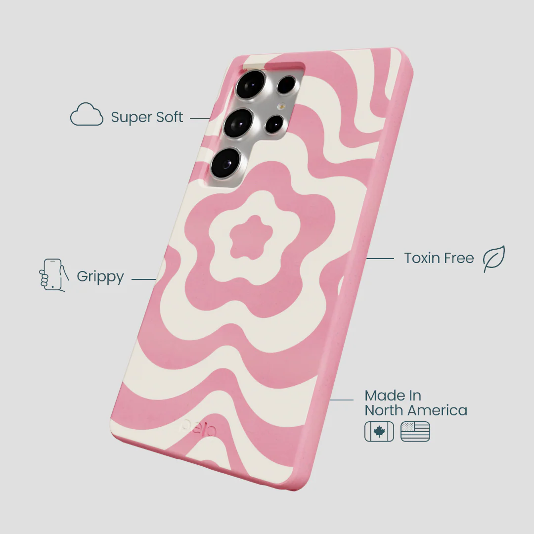 Bubblegum Pink Morning Flower Samsung Galaxy S25 Ultra Case - Image 3