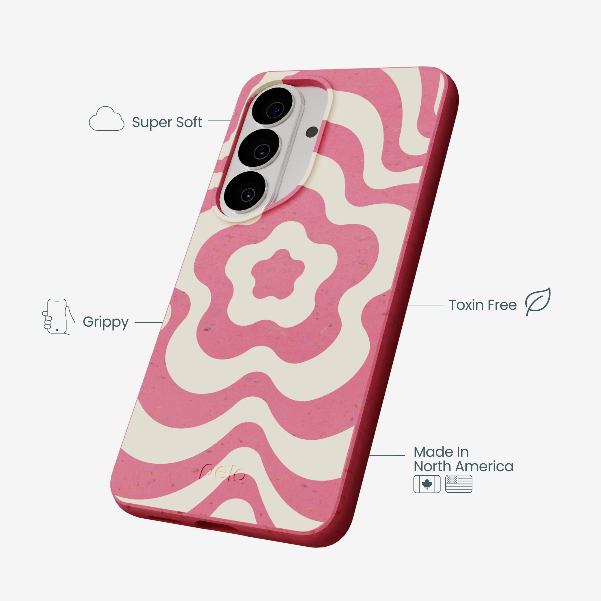 Bubblegum Pink Morning Flower Samsung Galaxy S26 Case - Image 3