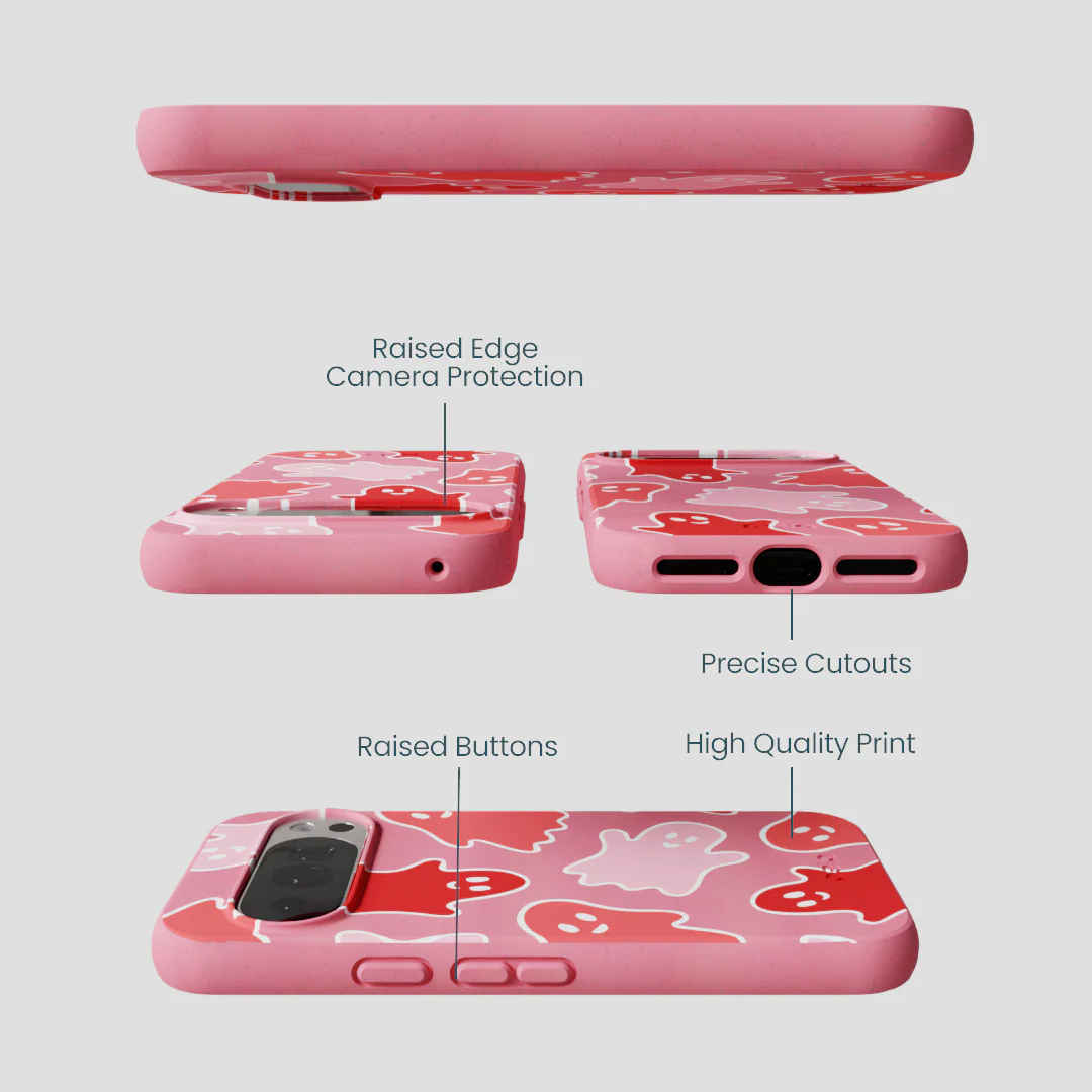Bubblegum Pink Phantom Pals Google Pixel 10/10 Pro Case - Image 2