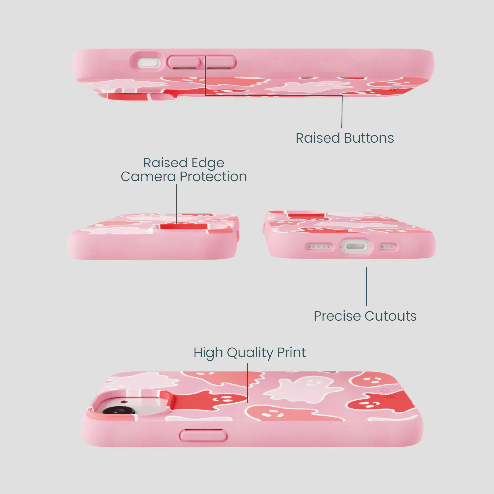 Bubblegum Pink Phantom Pals iPhone 16e/17e Case - Image 3